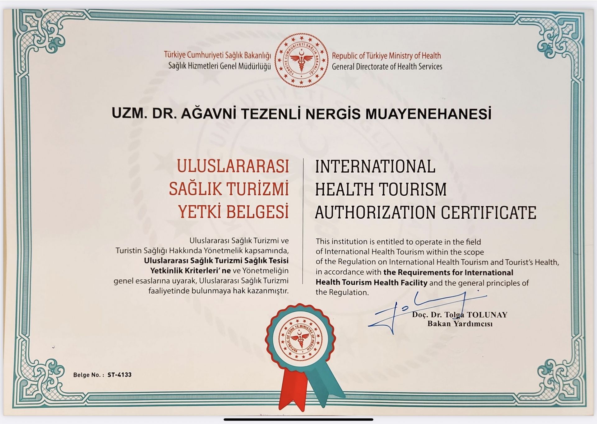 Sağlık Turizmi Yetkili Doktor